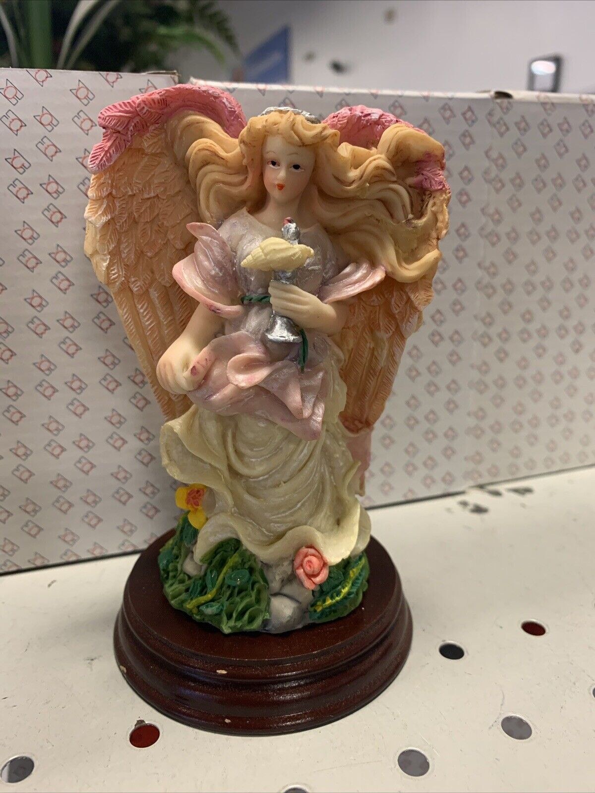 Vintage La Verona Collection Angel Figurine White Dove Mint Condition