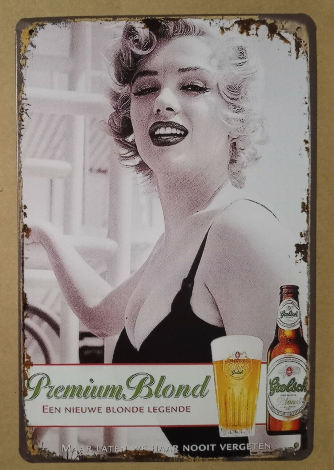 Grolsch Premium Blond metal hanging wall sign
