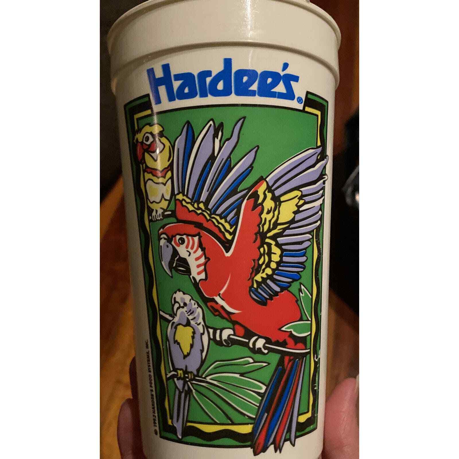 Hardee’s Toucan & Parrot Vintage 1992 Plastic Cup