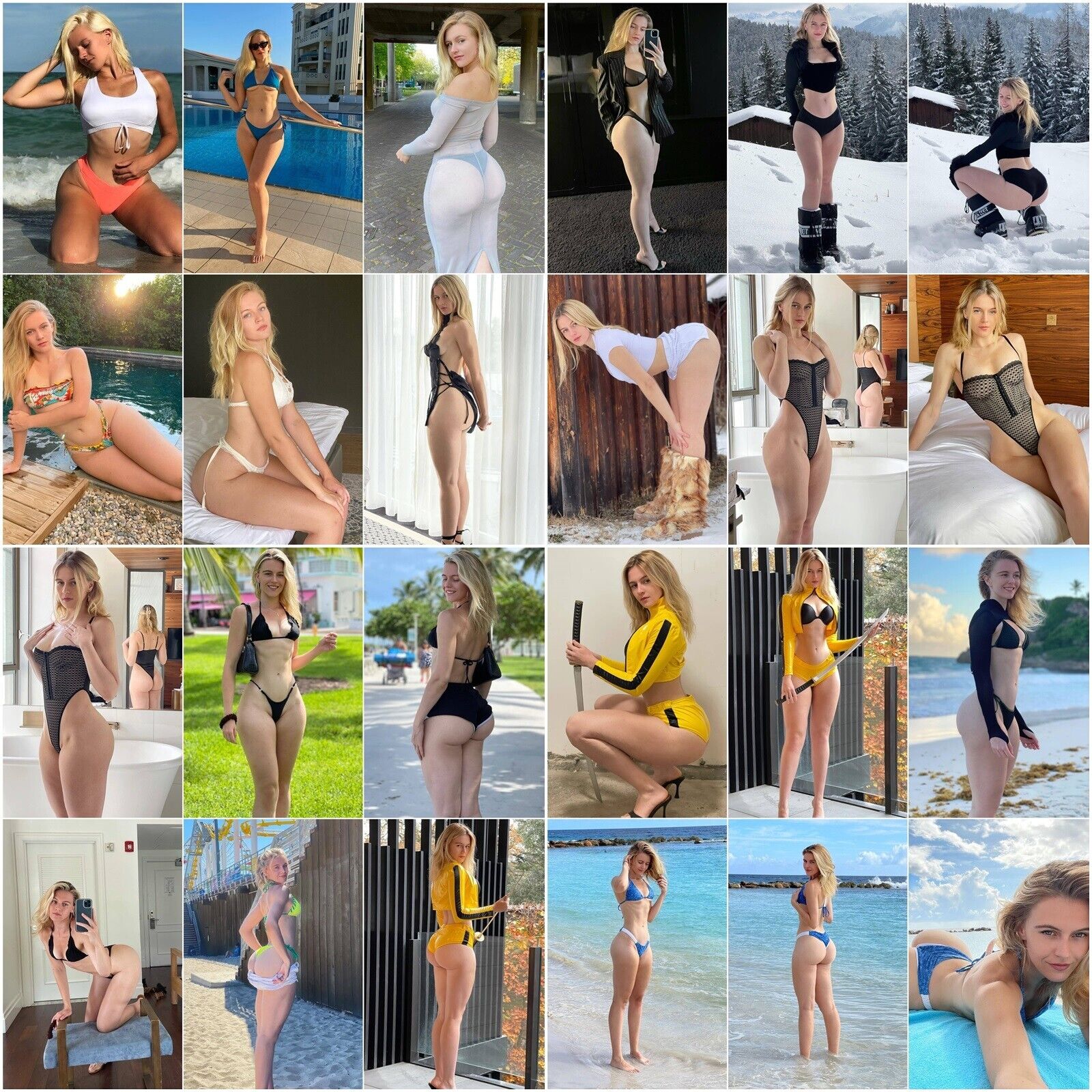 LOT 24 PCS Hot Vera Dijkmans Girl Photo 8x10 Sexy Bottom Bikini Model 5MOVD
