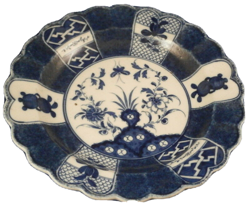 Antique 18thC Caughley Porcelain Scholar's Rock Pattern Plate Porzellan Teller