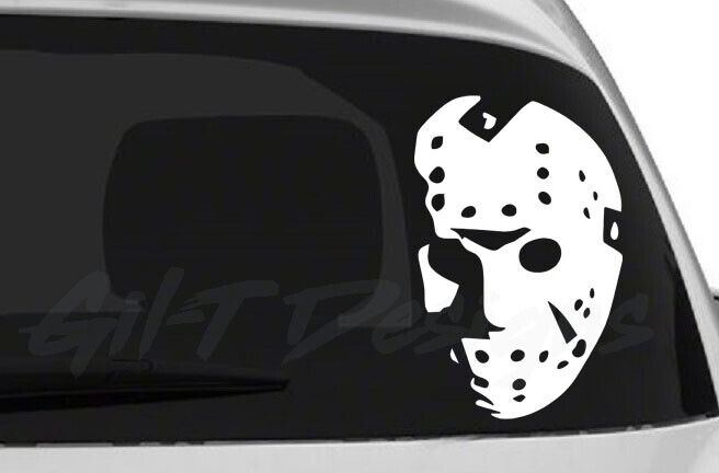 Jason Voorhees Face Mask Vinyl Decal Sticker, Friday the 13th, Halloween, Horror