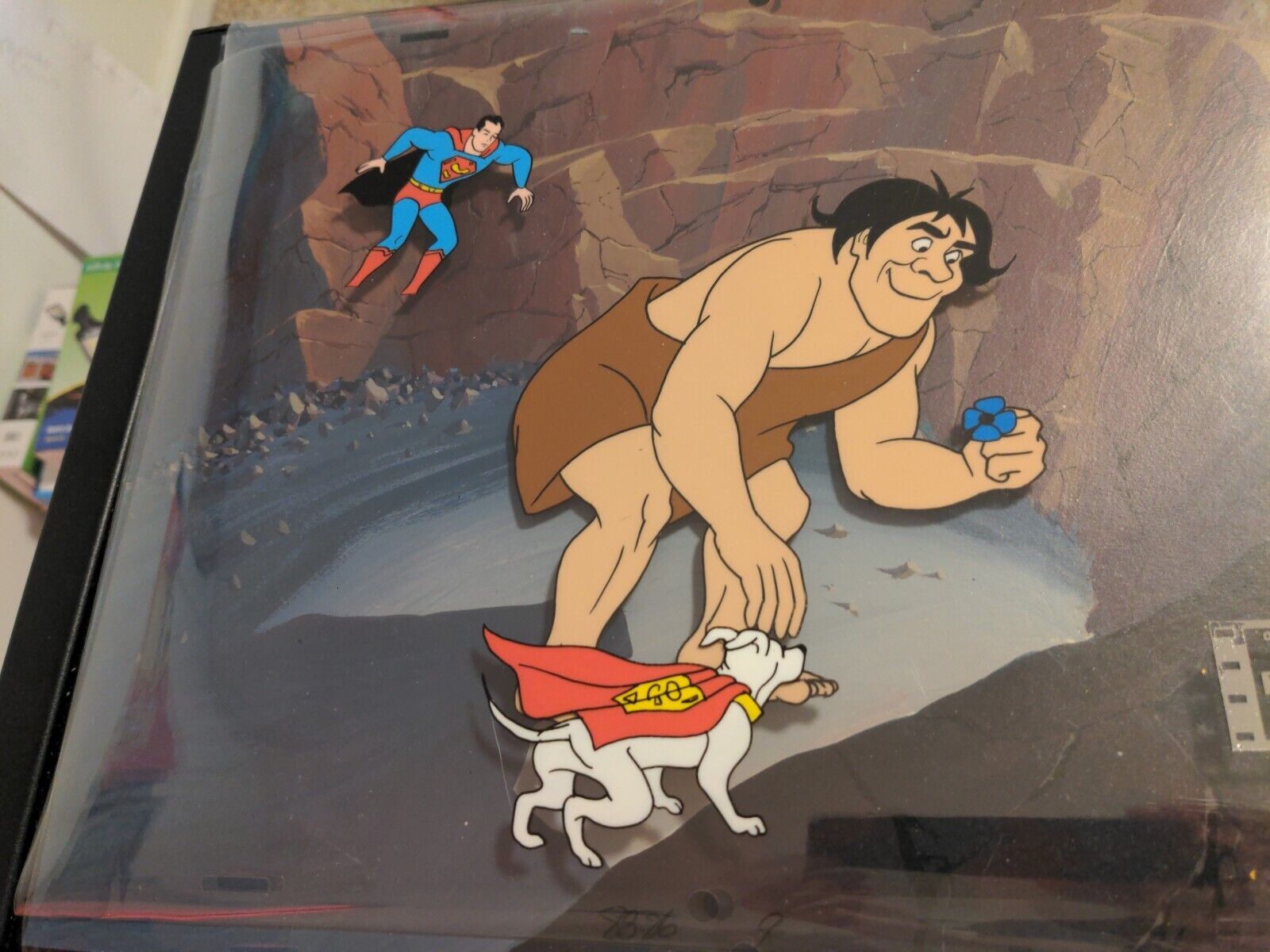 Vintage Superman Animation Cel Background Production Art  Comics Cartoons 60 HT1