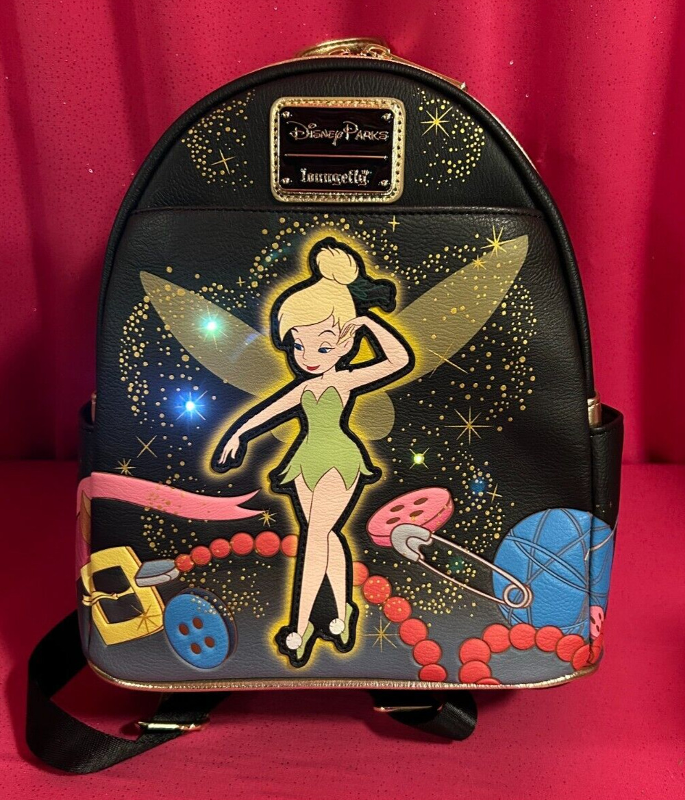 Disney Loungefly Tinker Bell *Light-Up* Mini Backpack~Peter Pan~Fireworks~NWOT