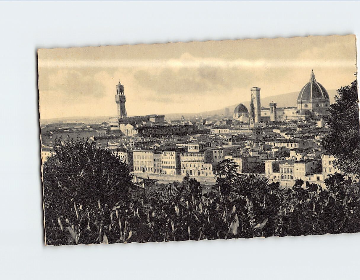 Postcard Panorama of Florence Italy