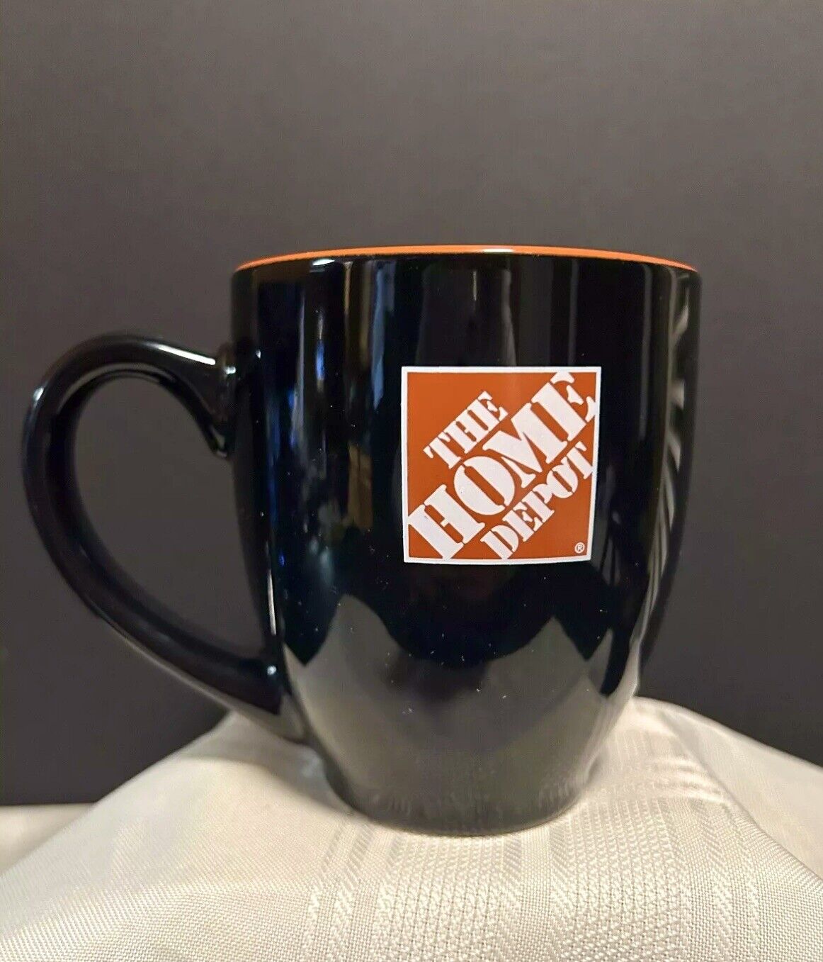 The Home Depot Black/Orange Coffee Cup Mug