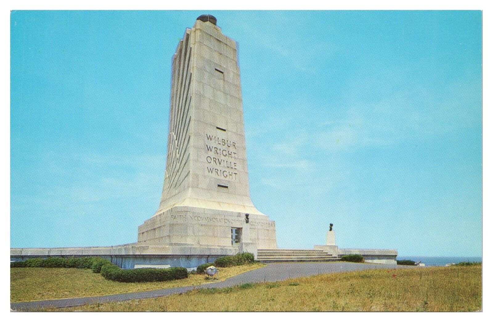 Vintage Wright Memorial Shaft Postcard Wright Brothers National Memorial Unused