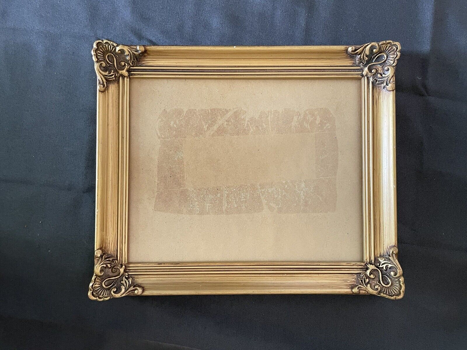 VINTAGE ORNATE BAROQUE GOLD WOOD FRAME 10x12x1 Fit 8x10 With Frosted Glass