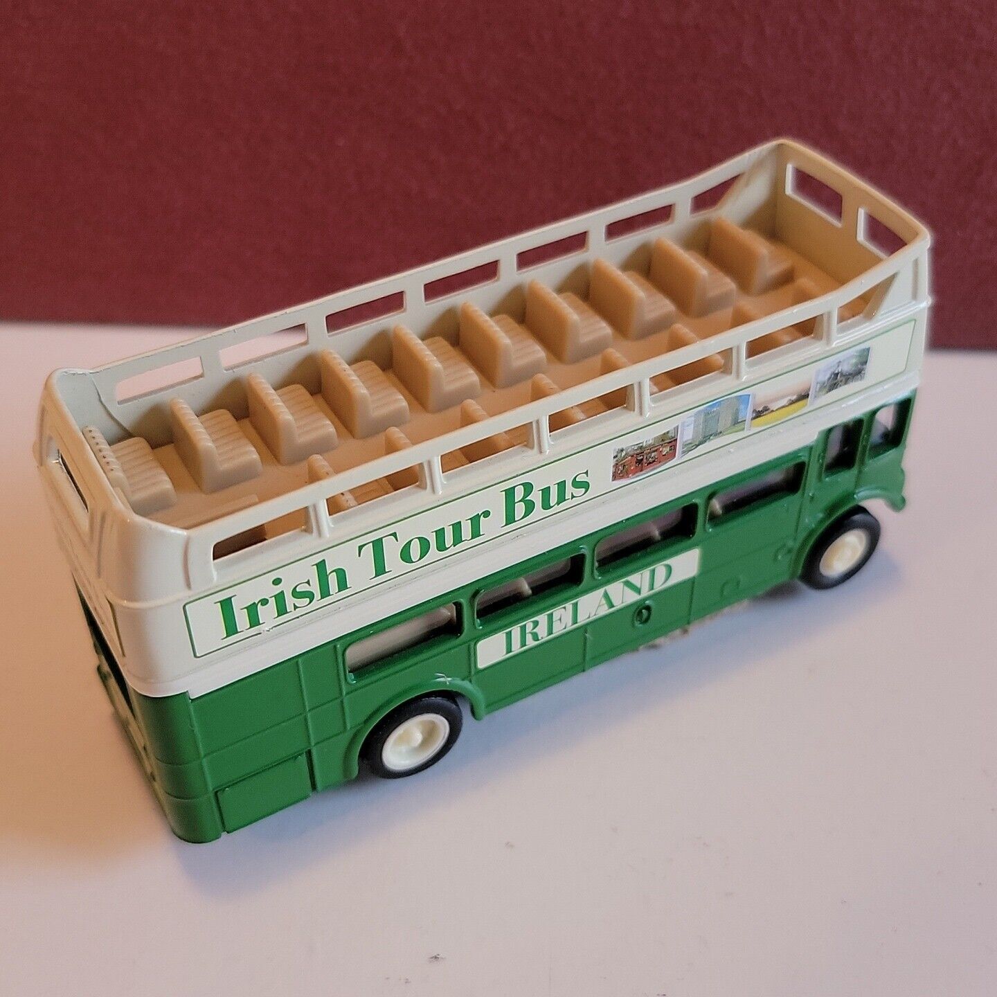 Vintage Ireland Double Decker Tour Bus Welly No. 9930 Green Irish Sightseeing