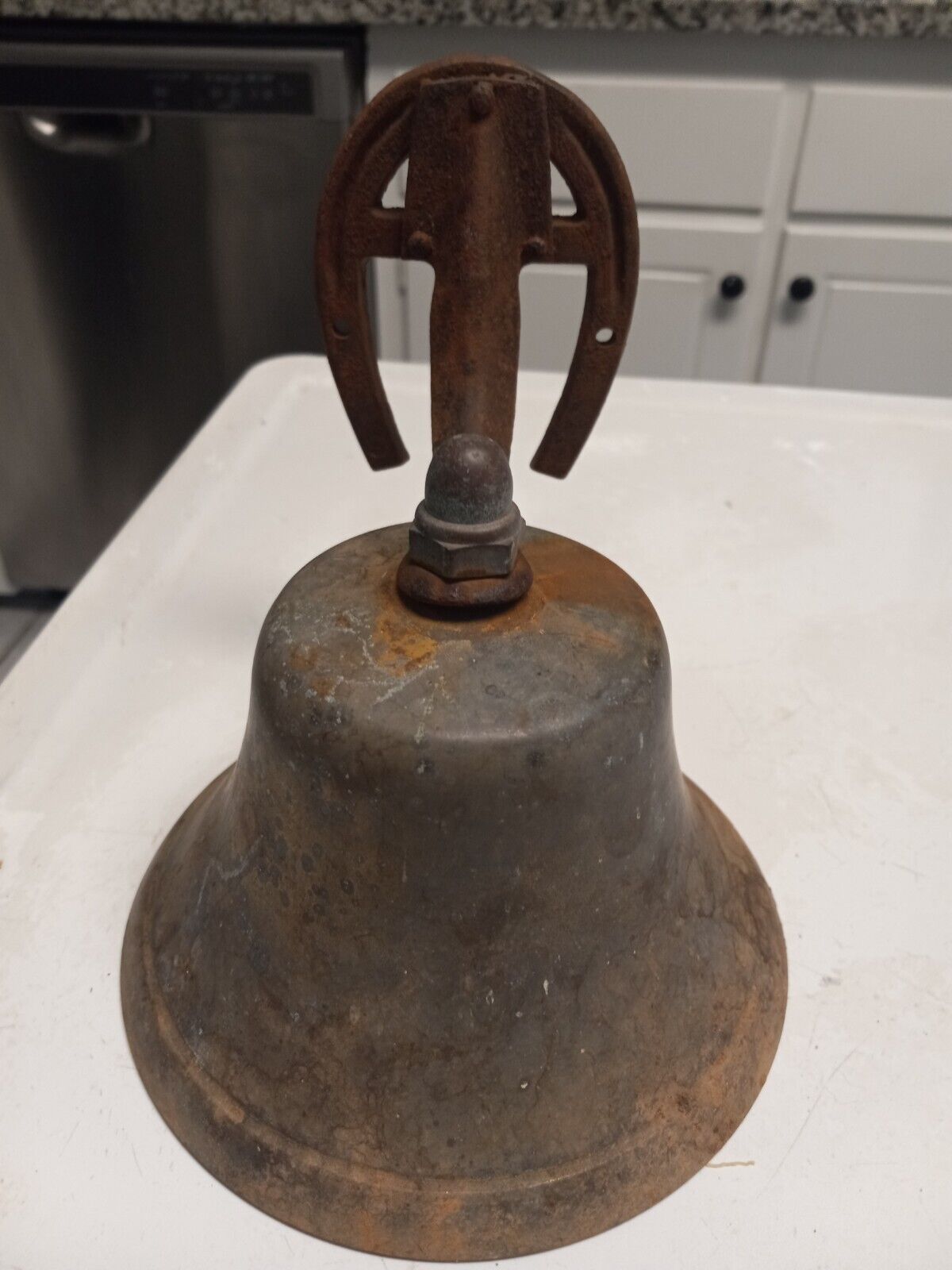Vintage Brass Mountable Dinner Bell