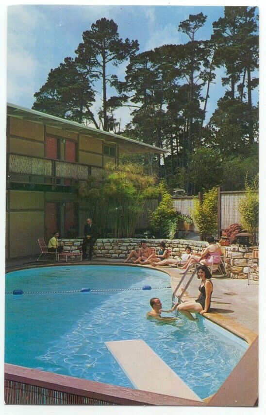 Carmel By The Sea CA Tradewinds Studio Inn Resort Pool Postcard California