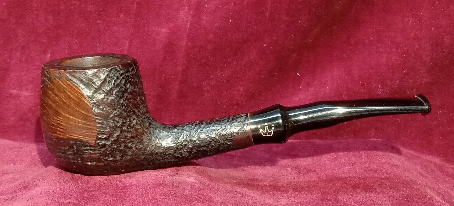 Stanwell Royal Danish 9240 Partially Blasted Slightly Bent Pot Tobbaco Pipe *NM*