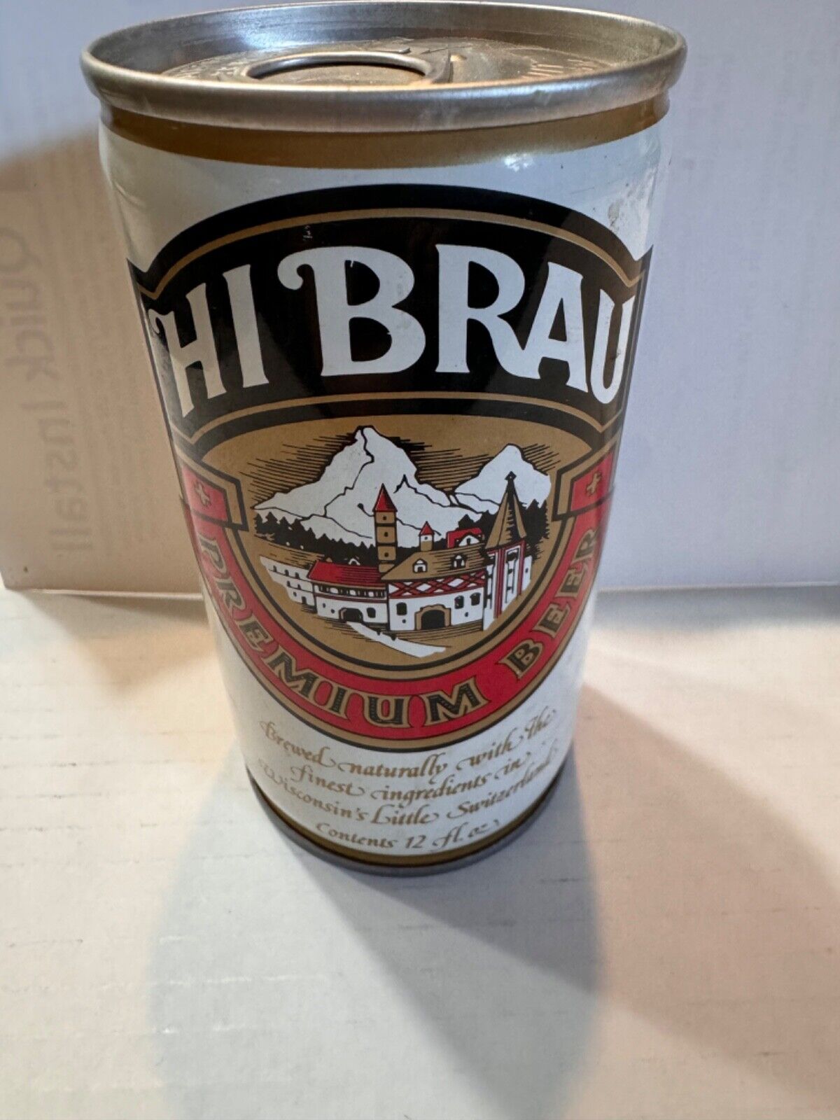 1980 Hi Brau Premium Beer Huber Brewing Co Monroe WI  Empty, 12 oz Steel Crimped