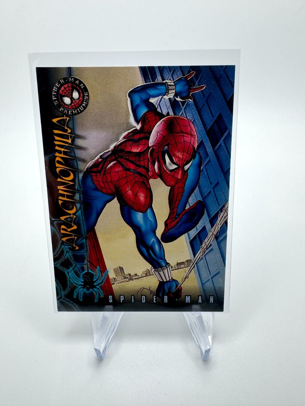 1996 SkyBox Marvel Spider-Man Premium Arachnophilia #4 Spider-Man