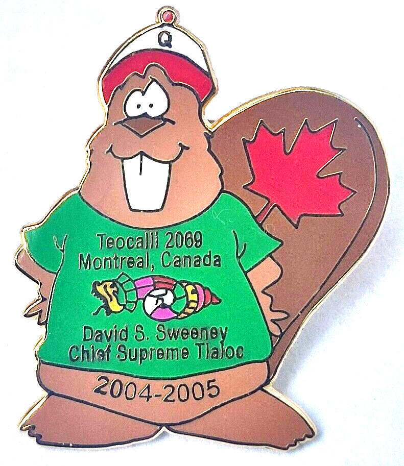 Shriners Lapel Pin Montreal Canada 2005 Anthropomorphic Beaver 