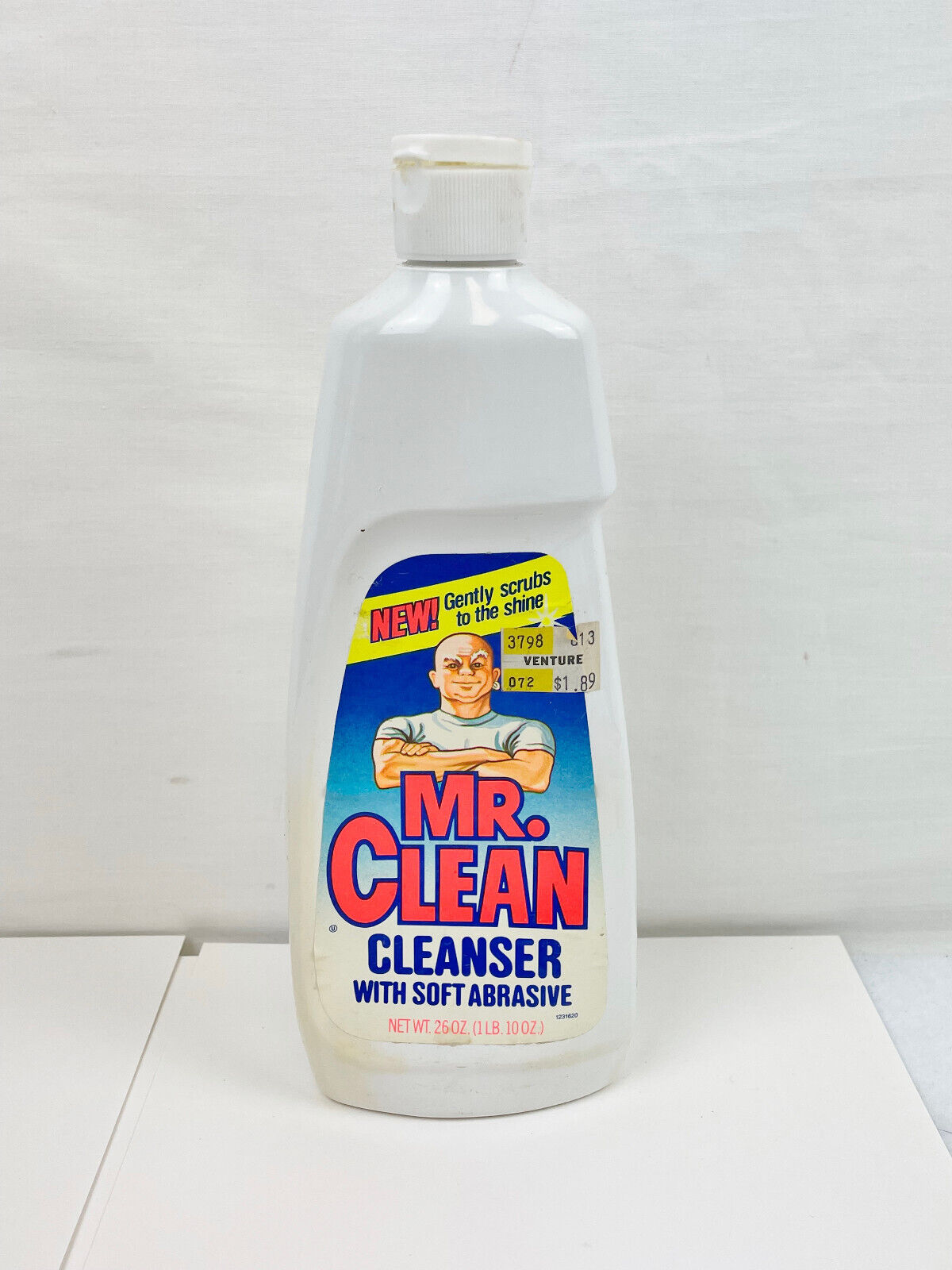 VINTAGE 1985 MR. CLEAN CLEANSER WITH SOFT ABRASIVE - EMPTY - COLLECTORS ITEM 