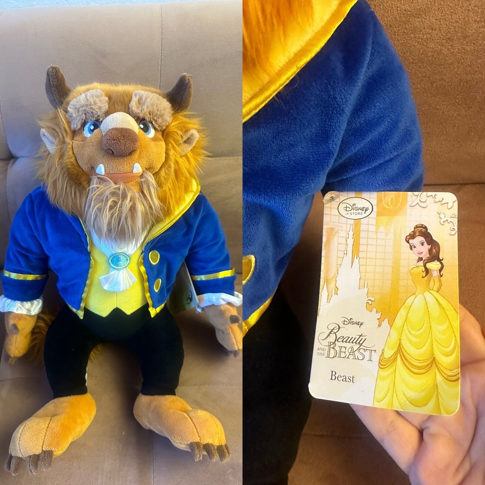 Original Disney Beauty and the Beast Soft Plush Doll Stuffed Toy New