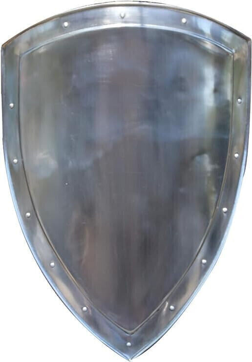 Medieval Knight Armor Templar Heater Shield 18 Gauge Stainless Steel LARP SCA