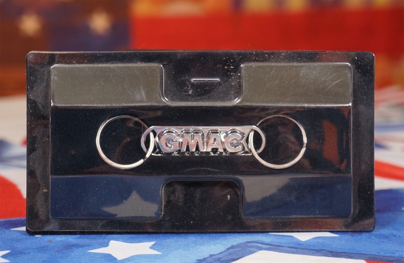 Vintage GM Keychain GMAC Key Double Ring Metal General Motors
