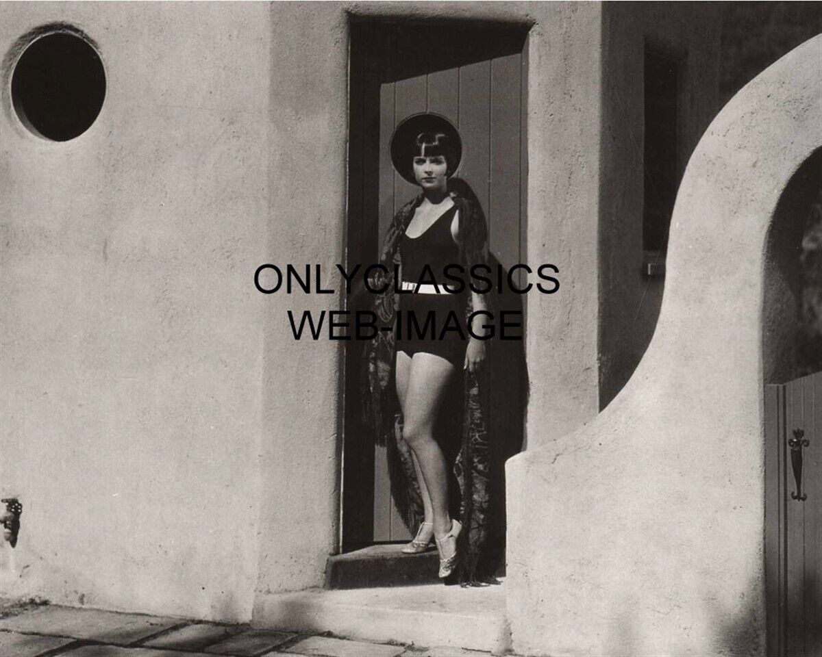 1927 BATHING BEAUTY LOUISE BROOKS 8x10 PHOTO AT HER LAUREL CANYON HOUSE ART DECO