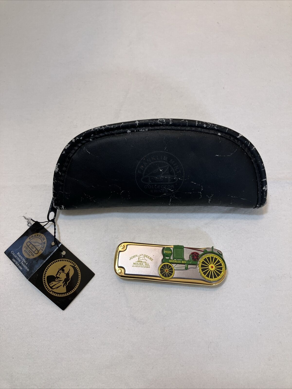 Franklin Mint Waterloo Boy Engine Pocket Knife Collectible