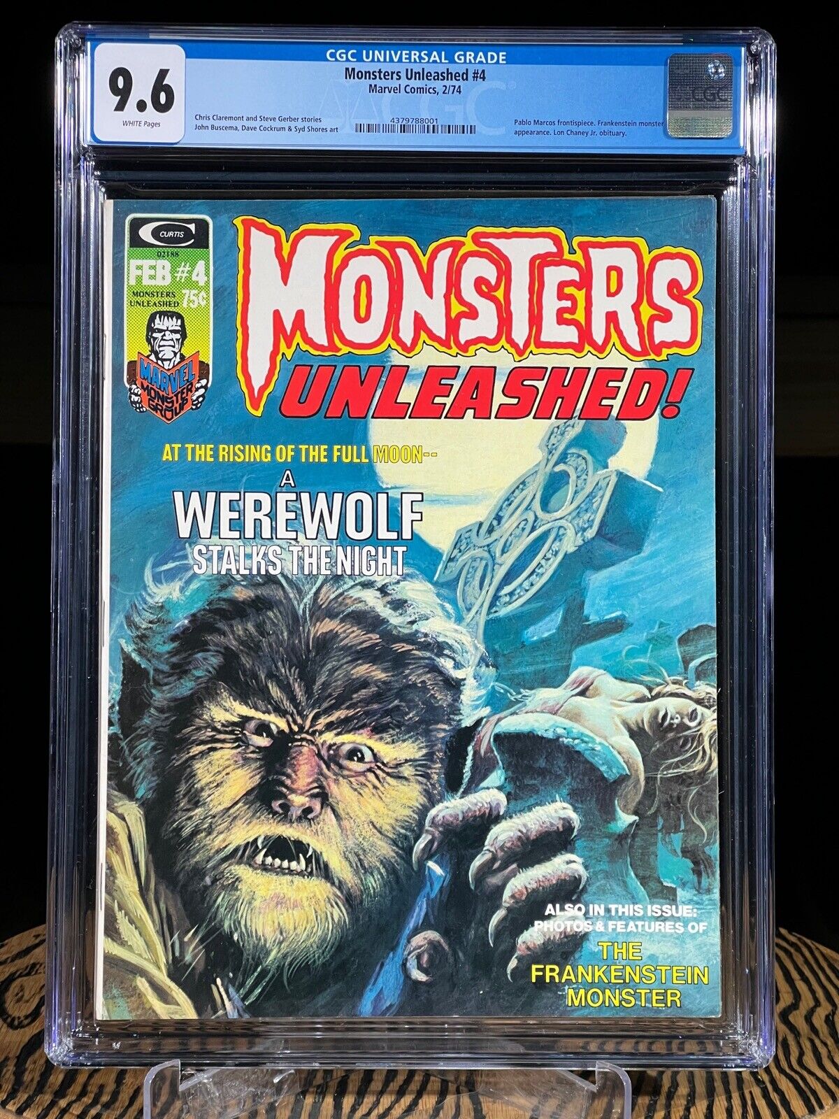 MONSTERS UNLEASHED #4 CGC 9.6 February 1974  Frankenstein Werewolf Claremont 