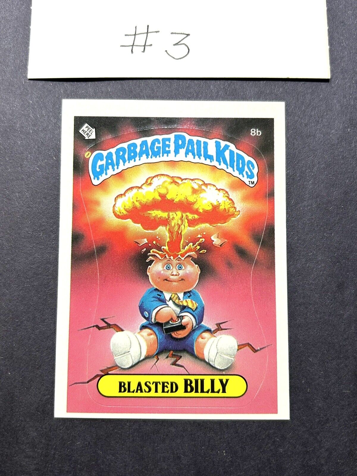 1985 Topps Garbage Pail Kids Series 1 8b BLASTED  BILLY Matte Checklist OS 1 GPK
