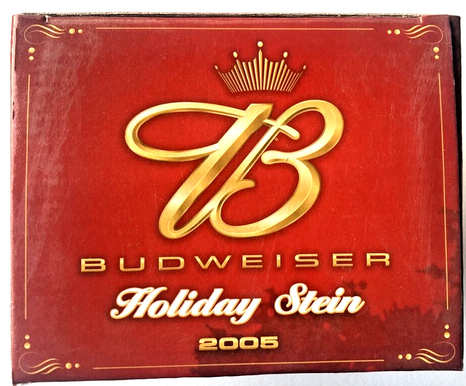 Vintage 2005 Budweiser Holiday Stein New In Box