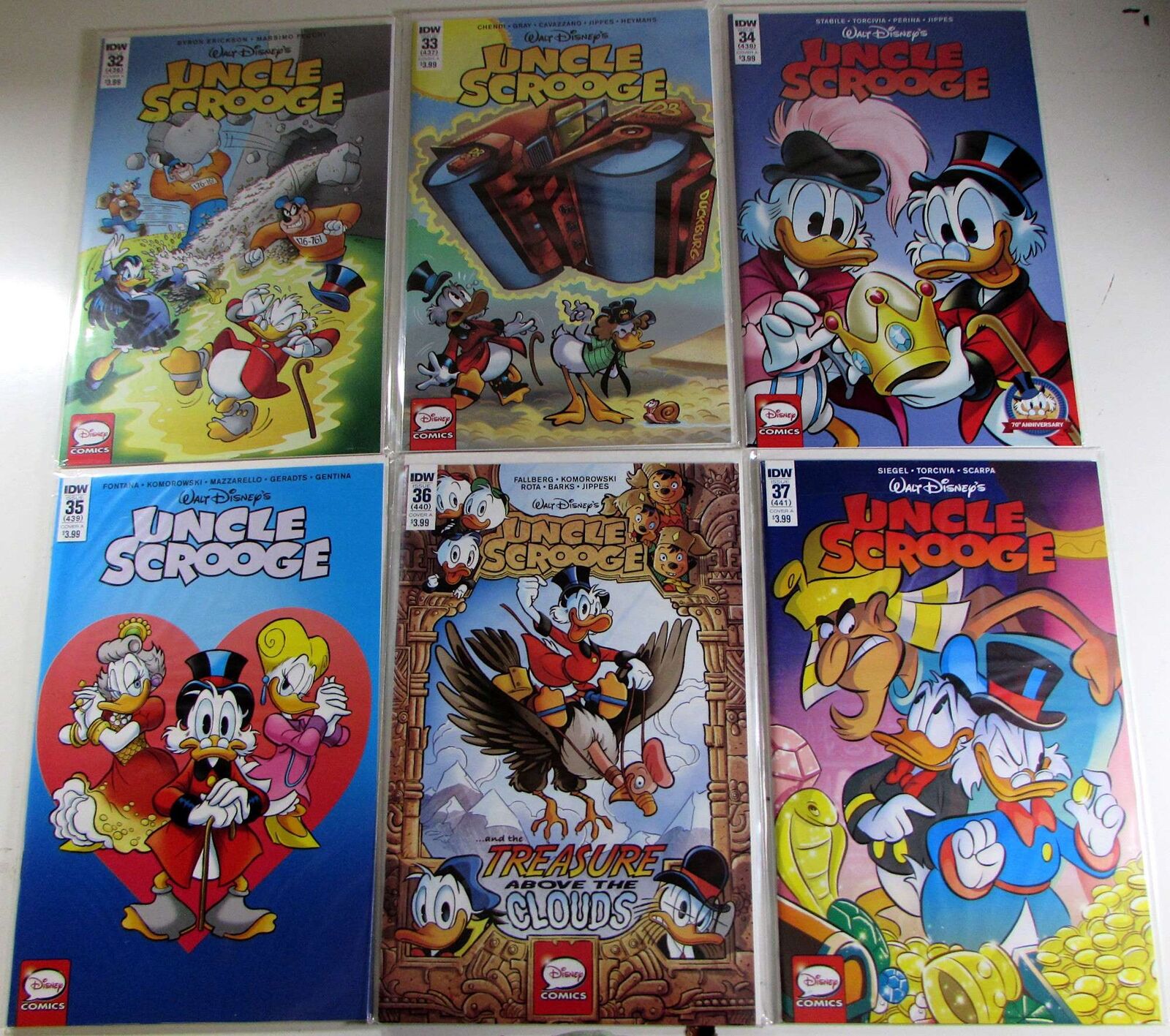 Uncle Scrooge Lot of 6 #32,33,34,35,36,37 IDW (2017) 1st Print Comic Books