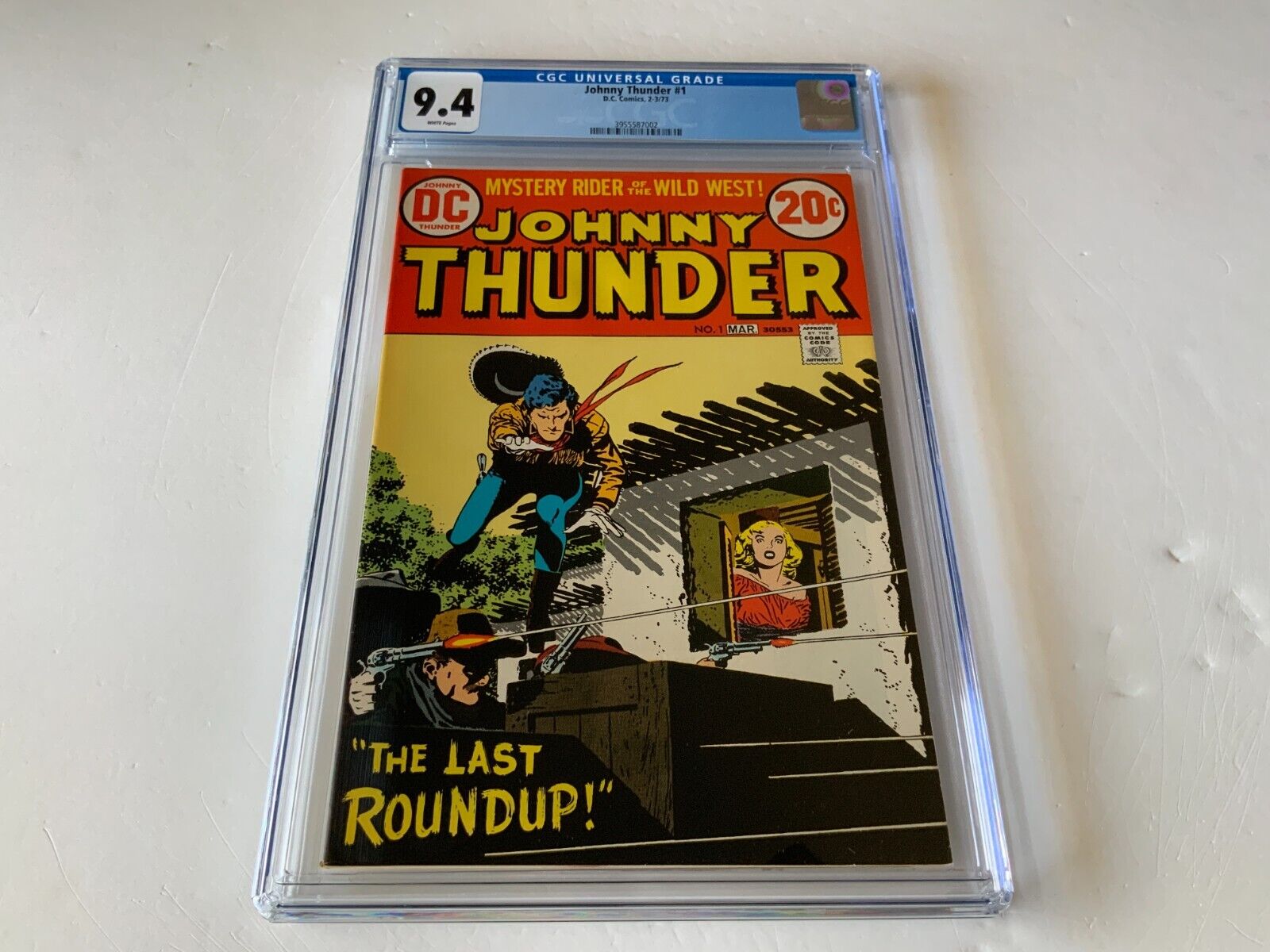 JOHNNY THUNDER 1 CGC 9.4 WHITE PAGES WESTERN BLONDE RED DRESS DC COMICS 1973 A