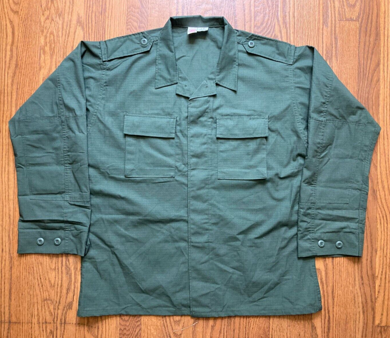 Binter Defense US Army BDU Combat Coat Mens L Ripstop Cotton Olive Lightweight