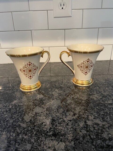 set of 2 LENOX DIMENSION COLLECTION ETERNAL ACCENT MUGs 2nd quality
