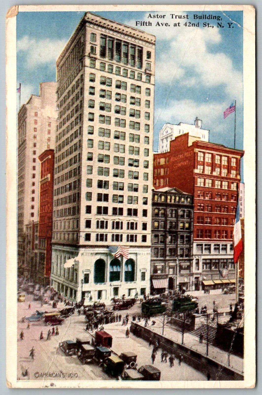 Antique Postcard - Astor Trust Building - New York City - NY