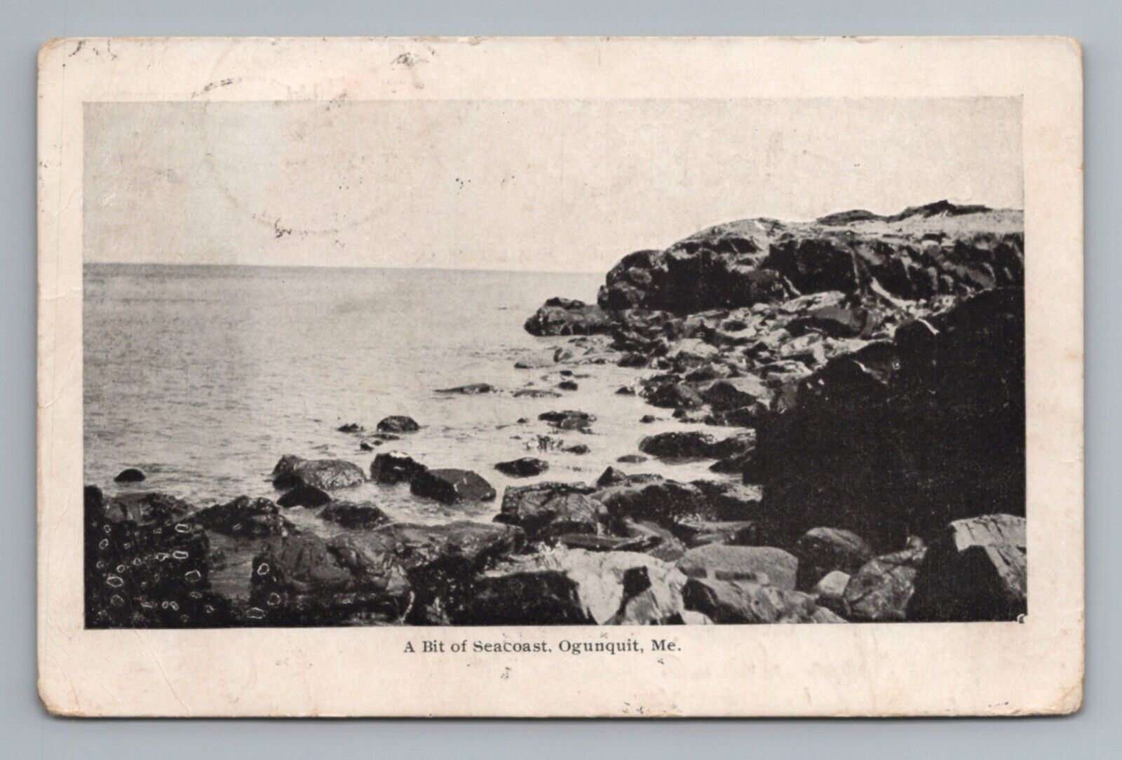 1910s Seacoast Rocks Ogunquit Maine Vintage Postcard
