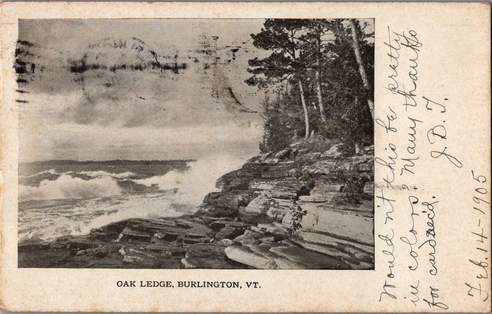 Postcard Oak Ledge Burlington VT Vermont 1905