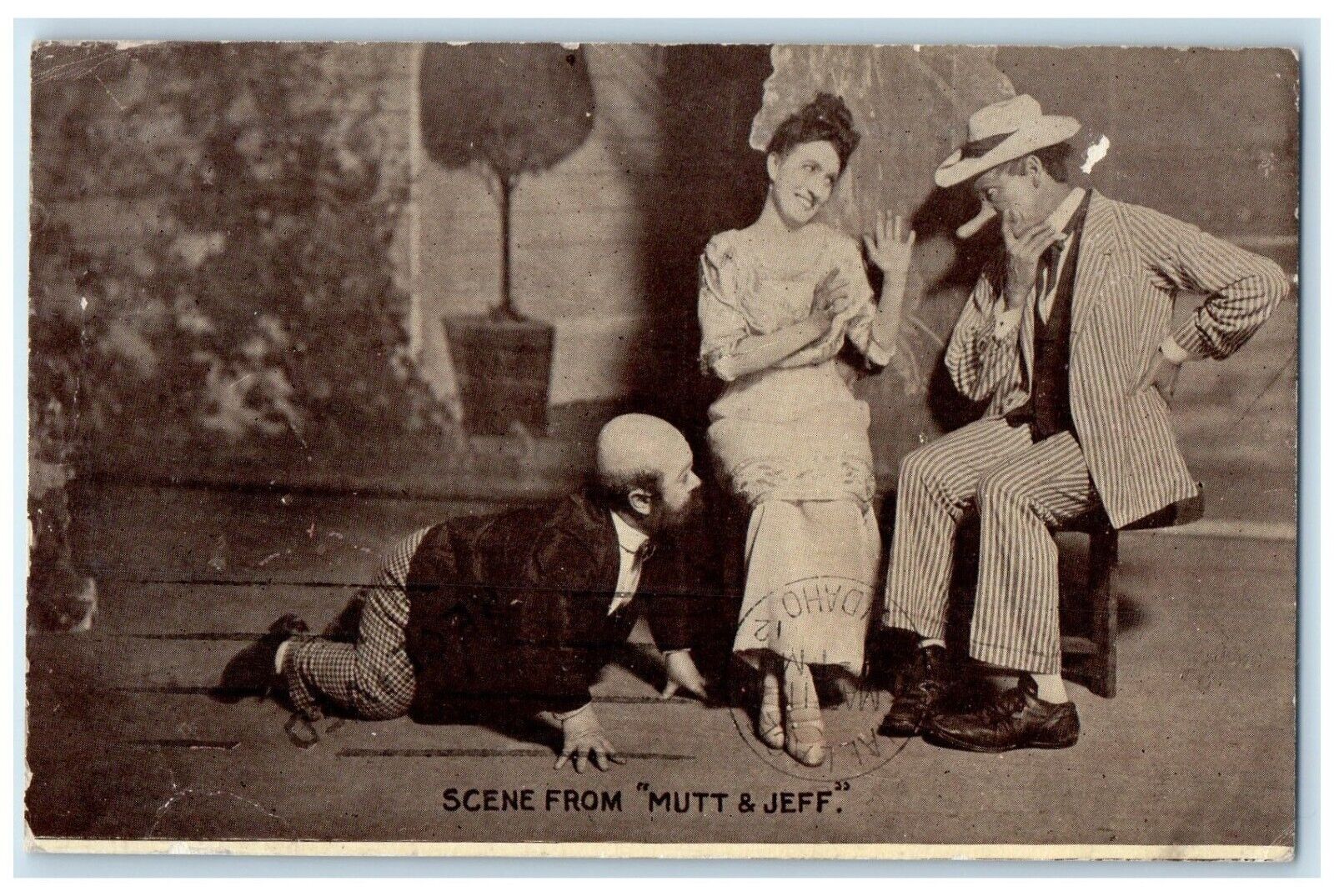 1912 Scene From Mutt & Jeff Yakima Theatre Yakima Washington WA Antique Postcard