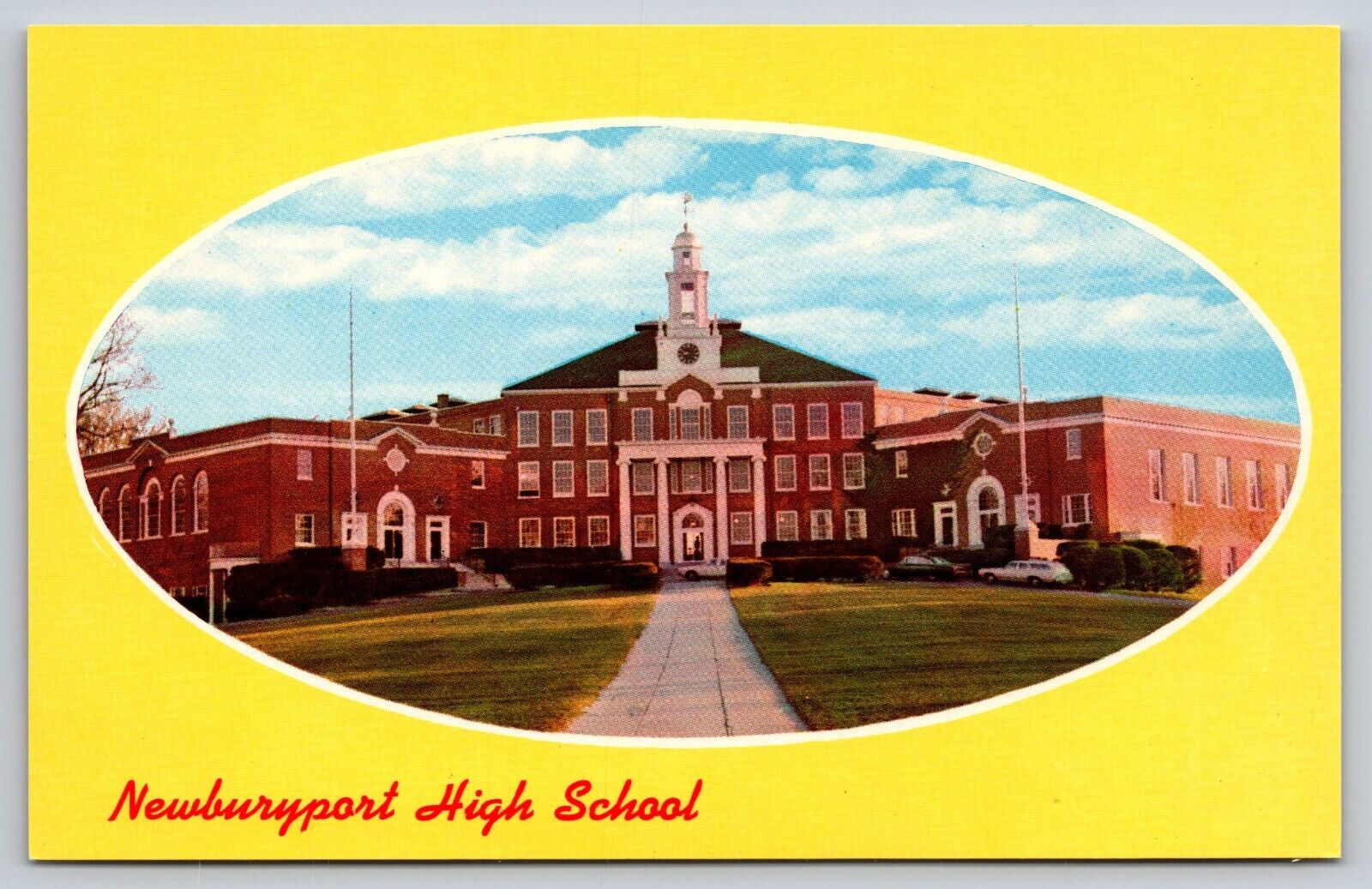 Postcard Massachusetts Newburyport High School 12V