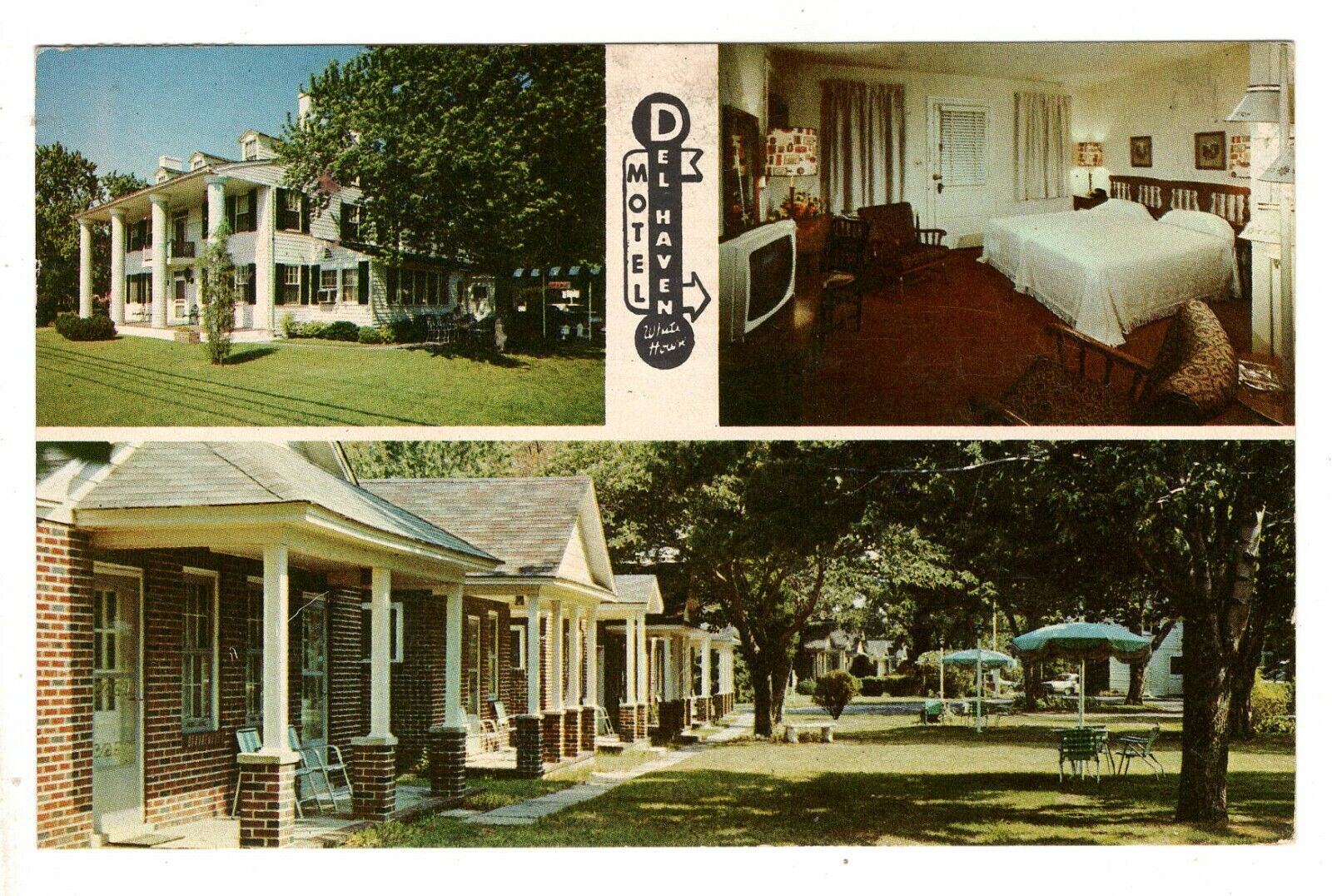 Maryland Postcard MD College Park Del Haven White House Motel  Vintage