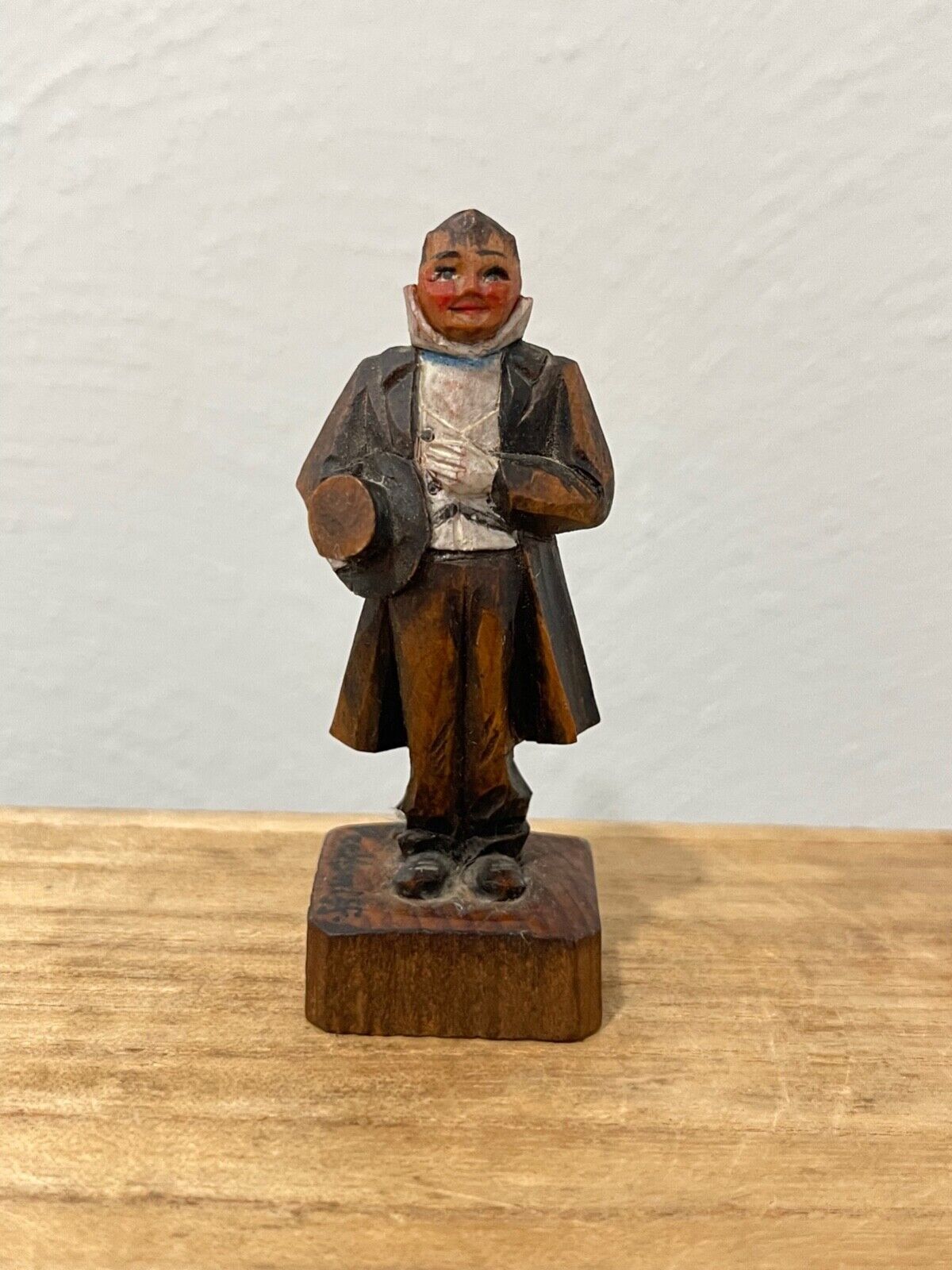 Vtg Anri Wood Carved Figurine Mr. Pecksniff of Charles Dickens Martin Chuzzlewit