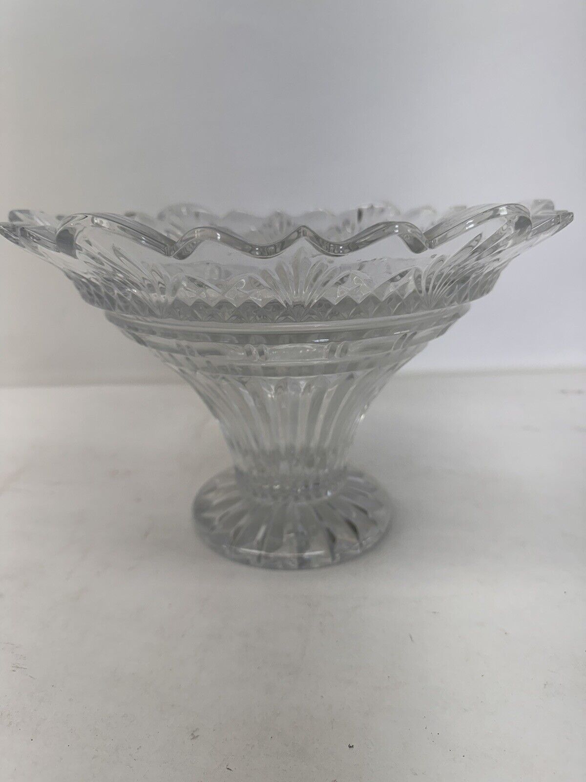 Vintage Large Crystal Vase 8” 