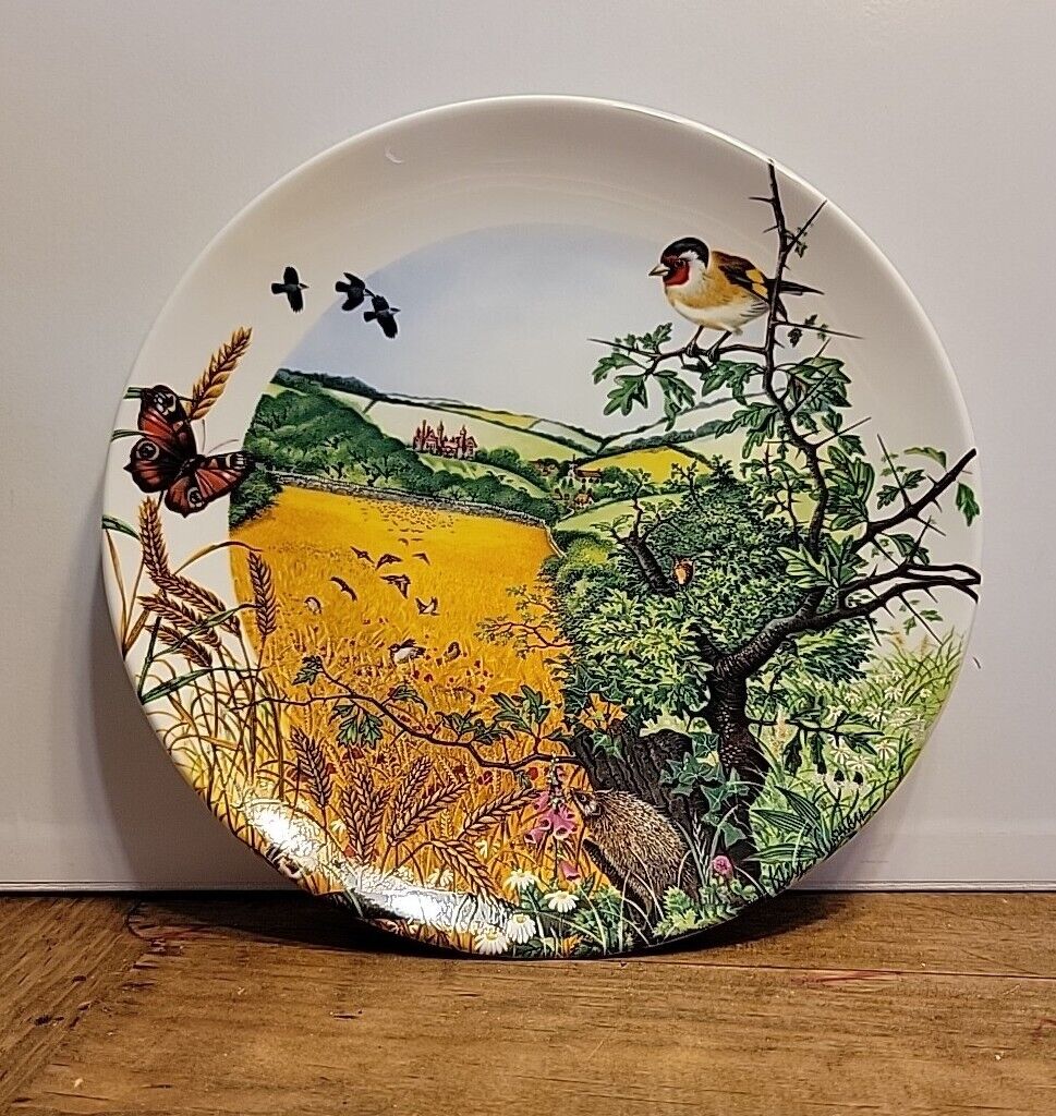 1987 Collectors Plate The Village In The Valley By Colin Newman Birds Countrysid