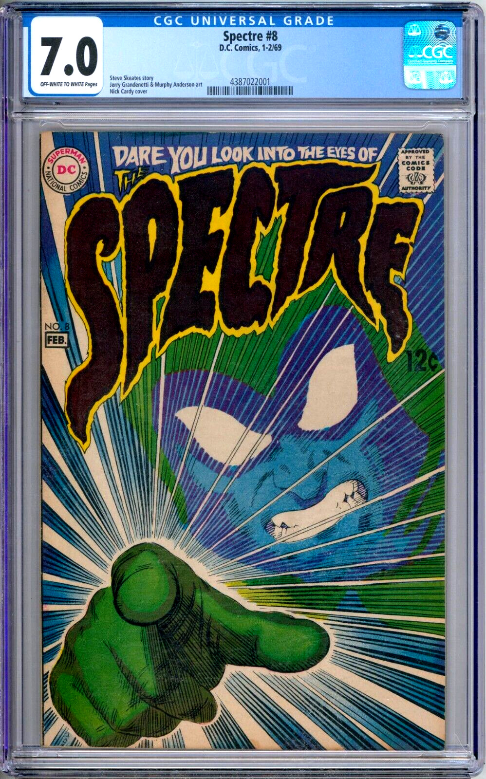 Spectre 8 CGC Graded 7.0 FN/VF DC Comics 1969