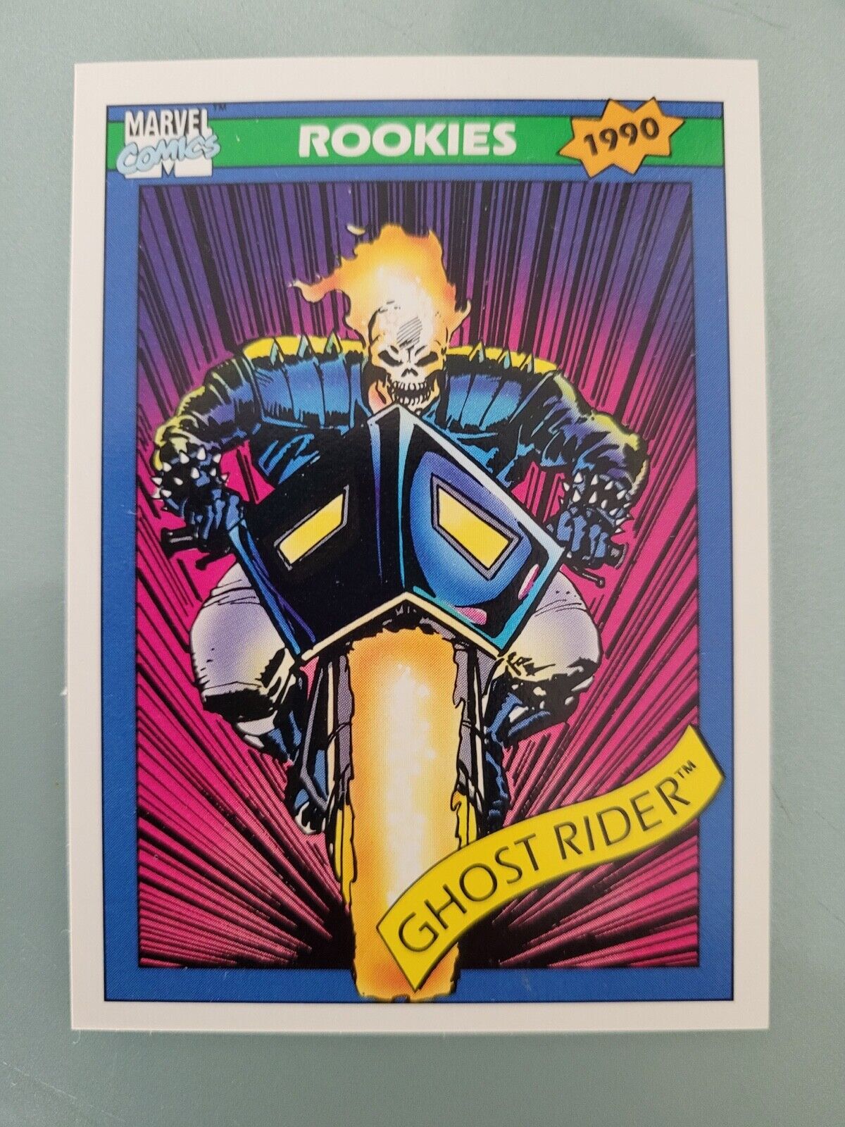 MARVEL SUPER-HEROES SERIES 1 1990 GHOST RIDER TRADING CARD #82 ROOKIES 