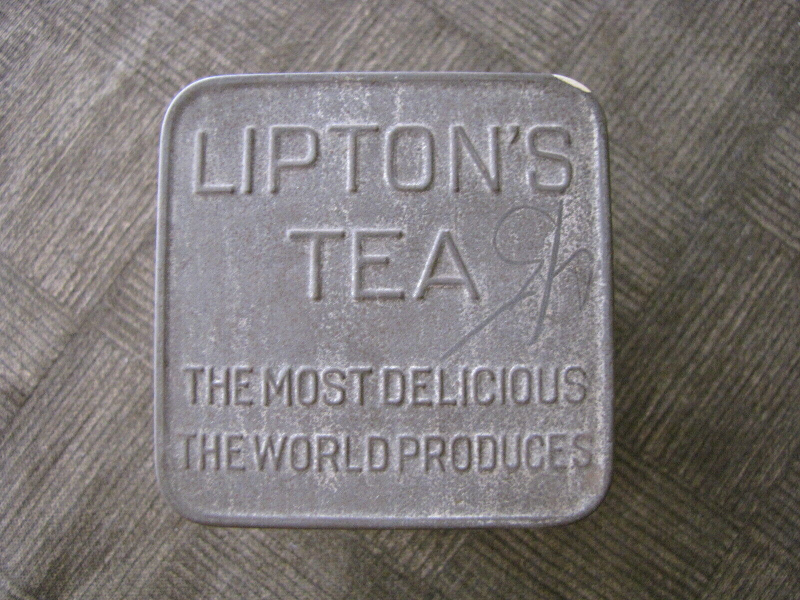 LIPTON\'S TEA Tin/Metal Lipton Planter Ceylon Advertising  Approx 4\