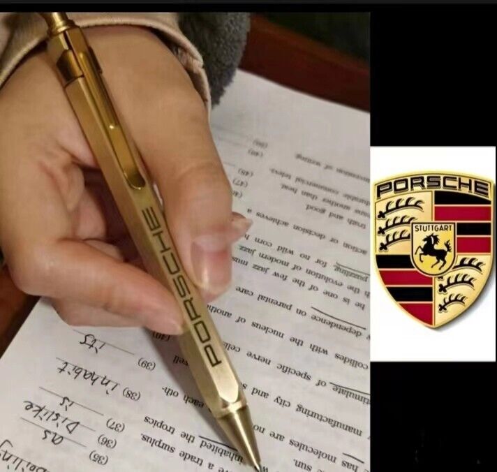 Porsche Series Ballpoint Pen Gold 0.7mm ink refill without box -