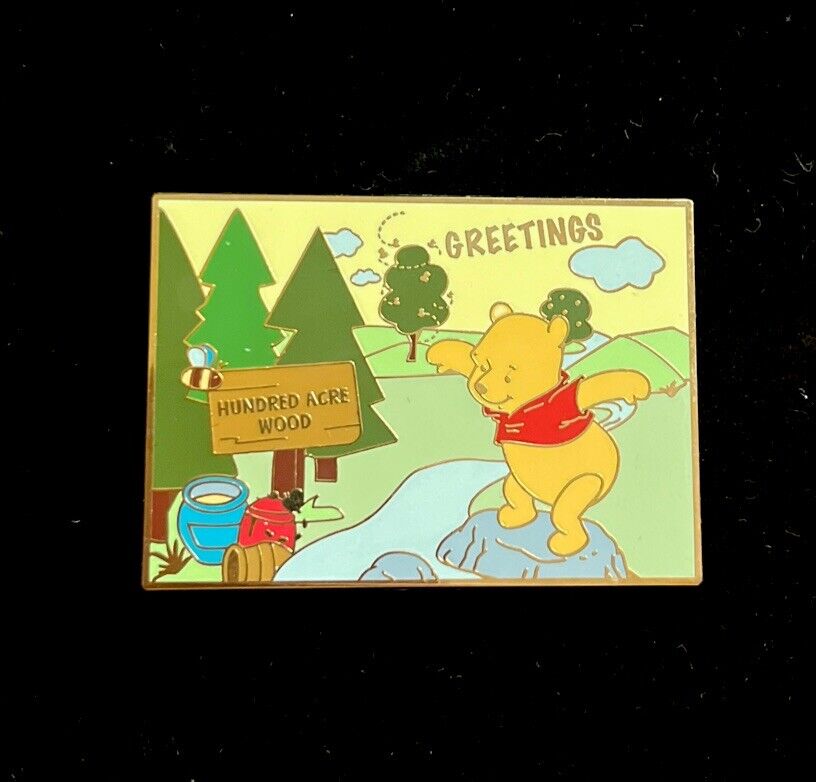 RARE 2008 DISNEY PIN POSTCARD SERIES WINNIE THE POOH HUNDRED ACRE WOODS LE 250