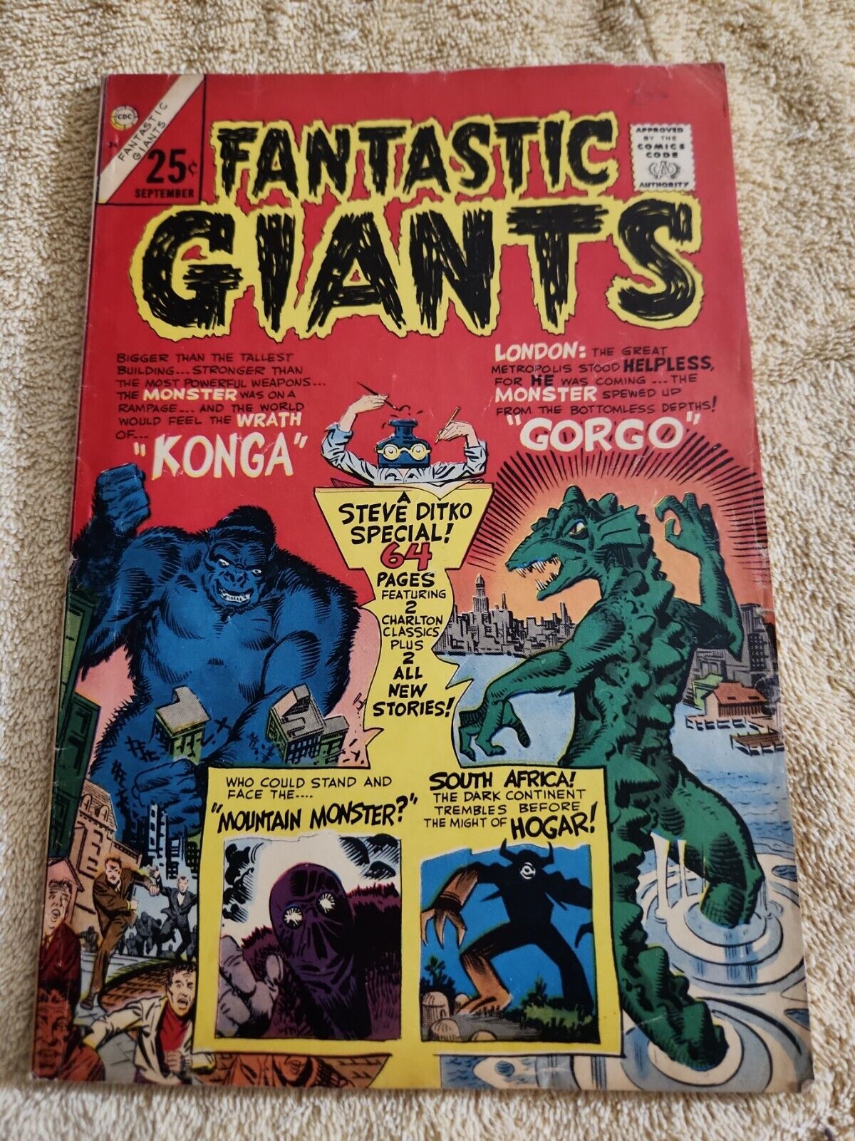 Fantastic Giants, Vol 2 #24 Steve Ditko art Charlton Comics 64 pages 1966 