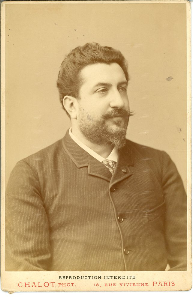Shallot, Portrait of Opera Singer Pedro Gailhard Cabinet Card, Vintage 