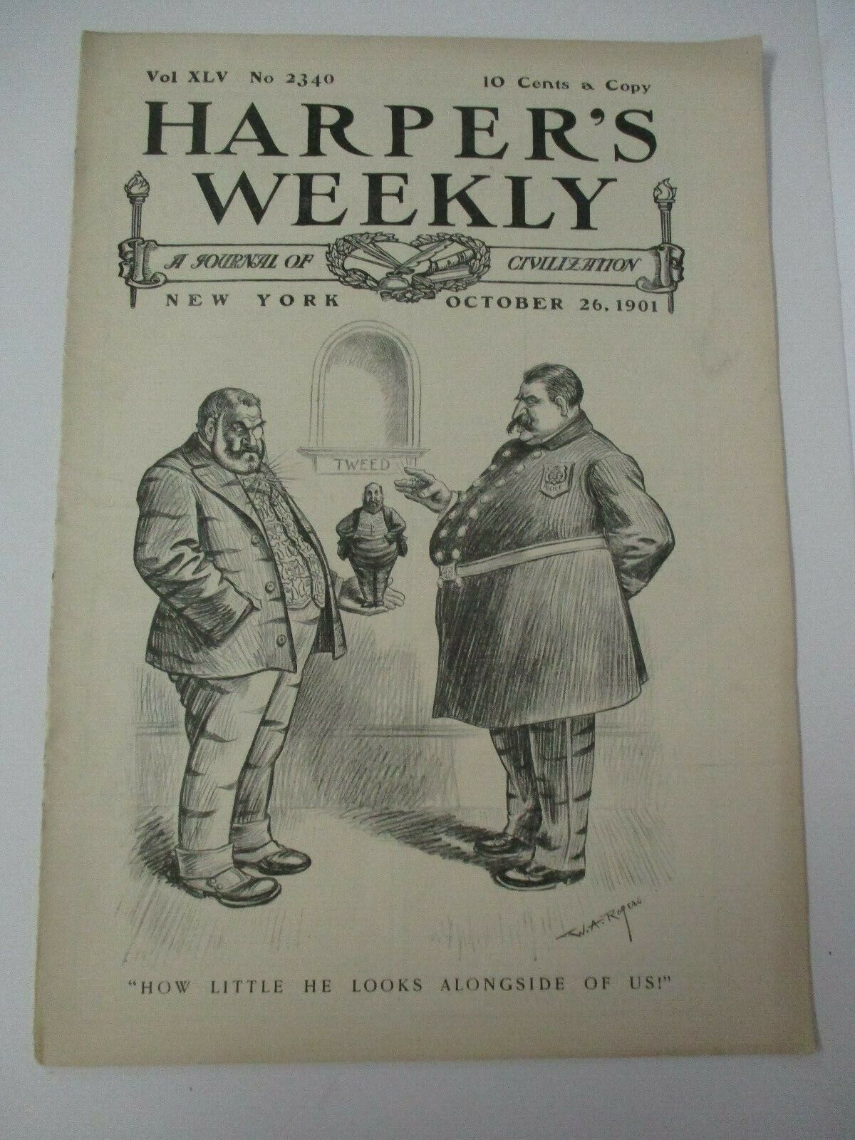 Oct 26, 1901 HARPER\'S WEEKLY; Tammany Hall, Yale Celebration, Sports, Peary etc