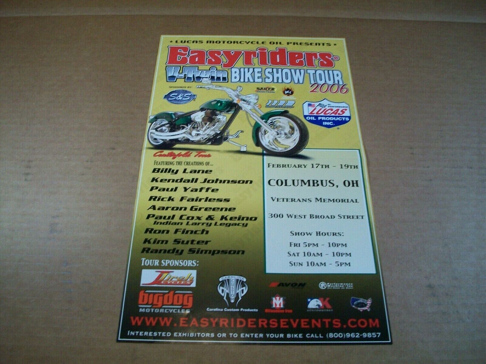 2006 Easyriders V-Twin Bike Show  ~Event Poster ~Columbus, Ohio